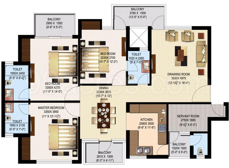 Floor plan, Sidhartha NCR One Phase 1