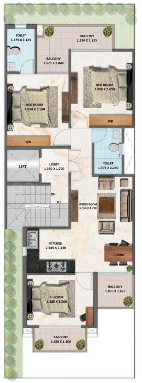 Floor plan, Signature Global City 92