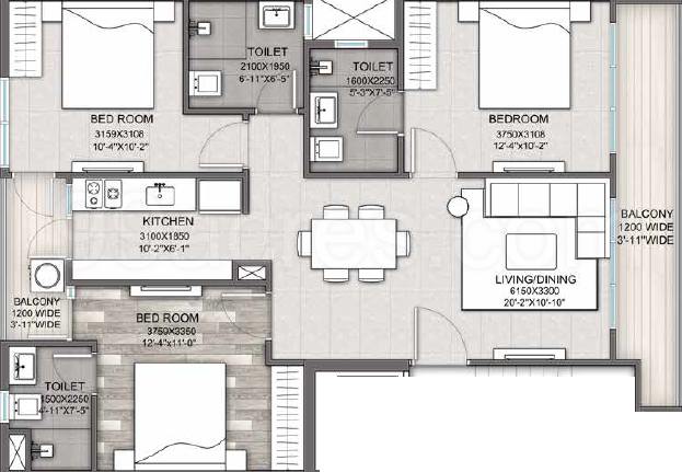 Floor plan, Signature Global City 93