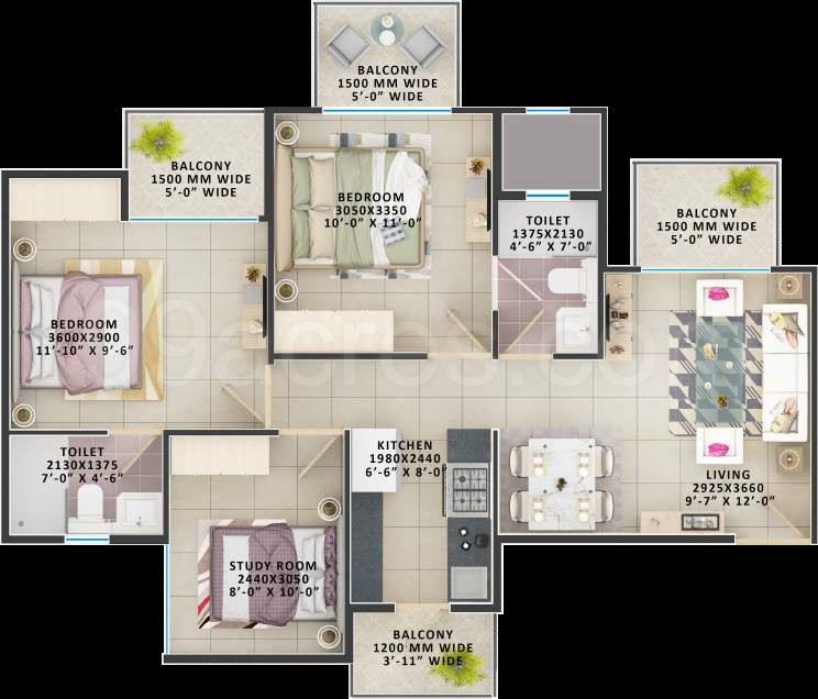 Floor plan, Signature Global Orchard Avenue 2