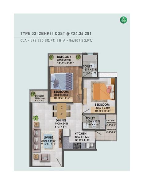 Floor plan, Signature Global Proxima