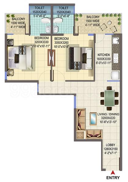 Floor plan, Signature Global Solera 2