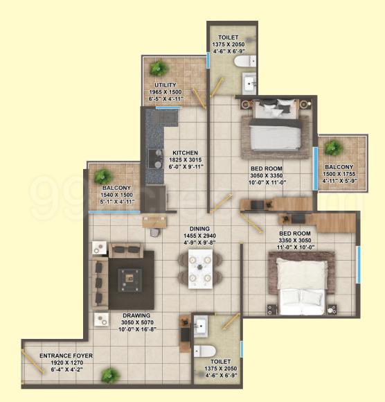 Floor plan, Signature Global Superbia