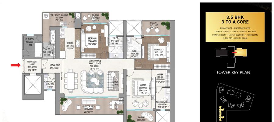 Floor plan, Signature Global Titanium SPR