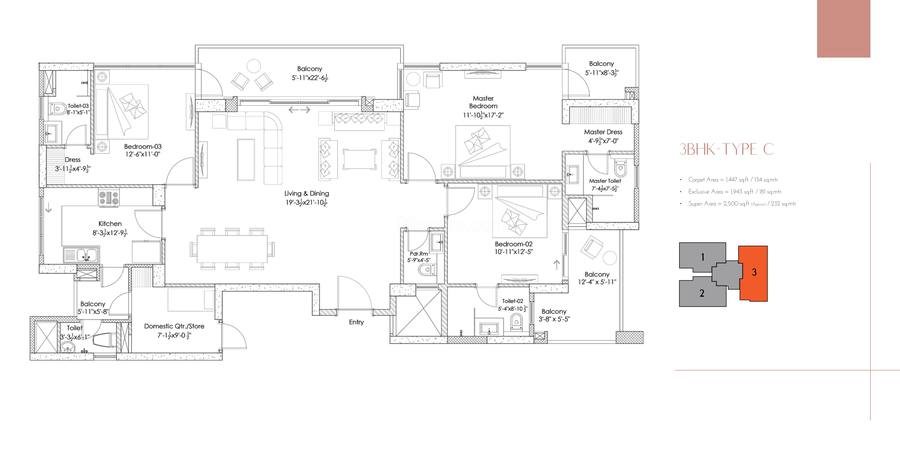 Floor plan, Silverglades Hightown Residences