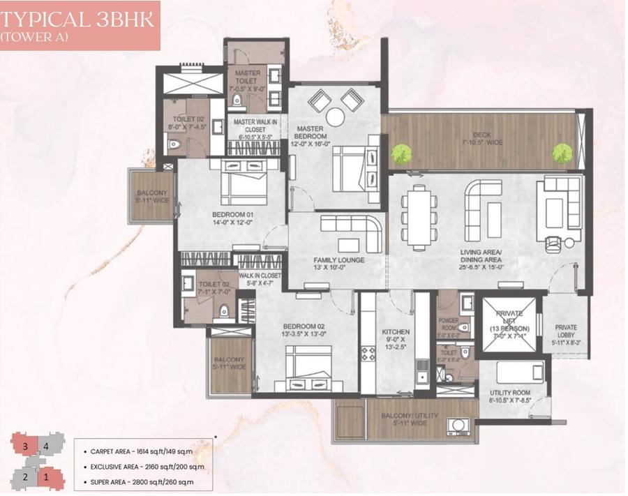 Floor plan, Silverglades The Legacy