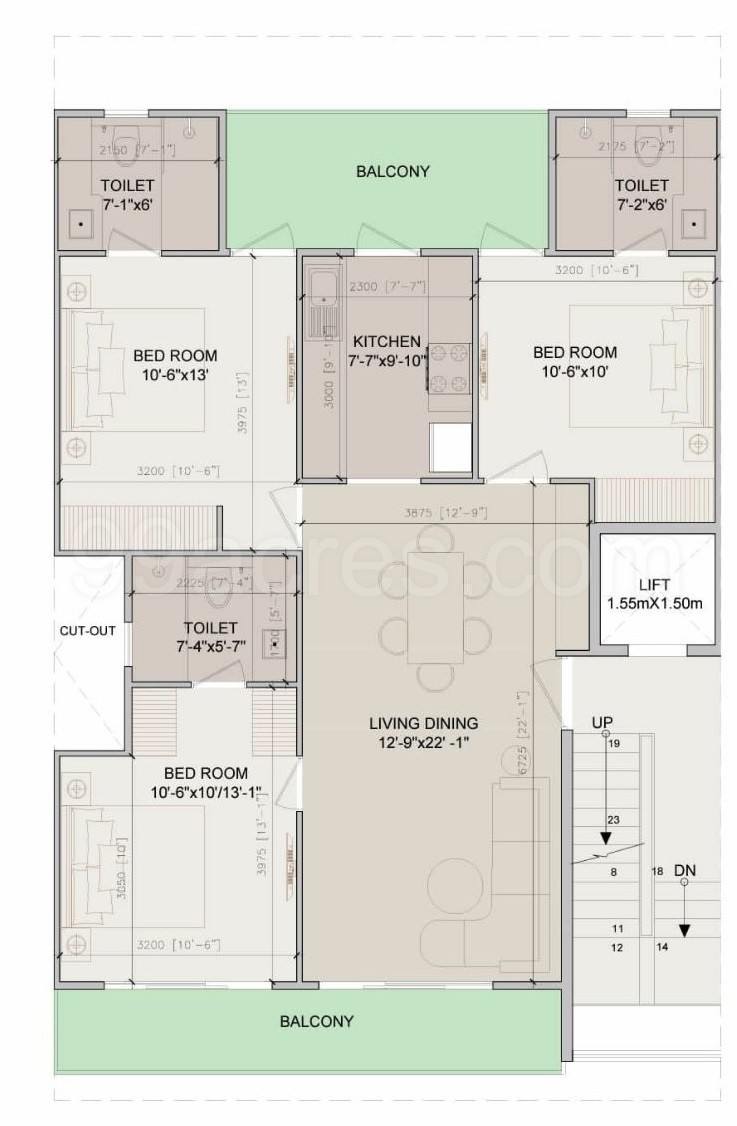 Floor plan, Smart World Orchard