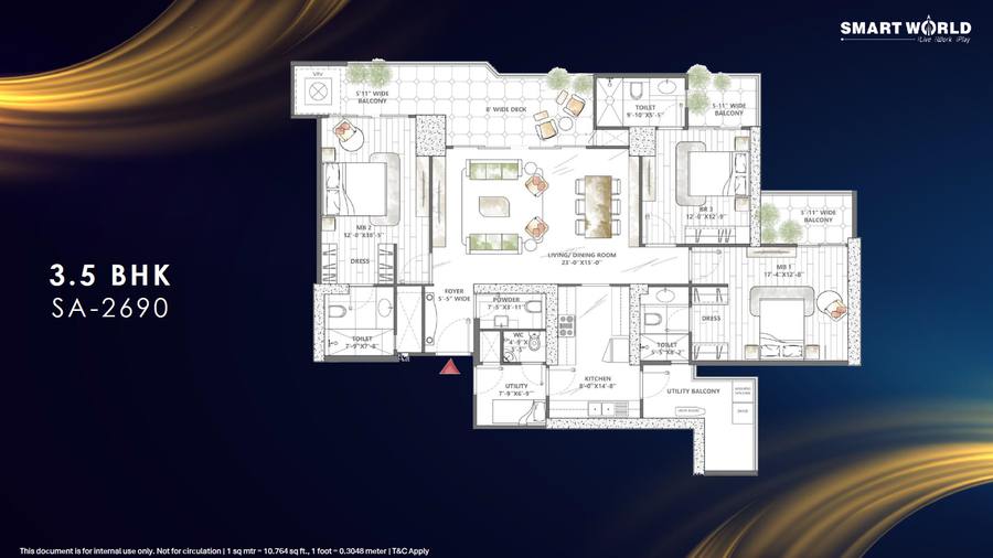 Floor plan, Smartworld Sky Arc