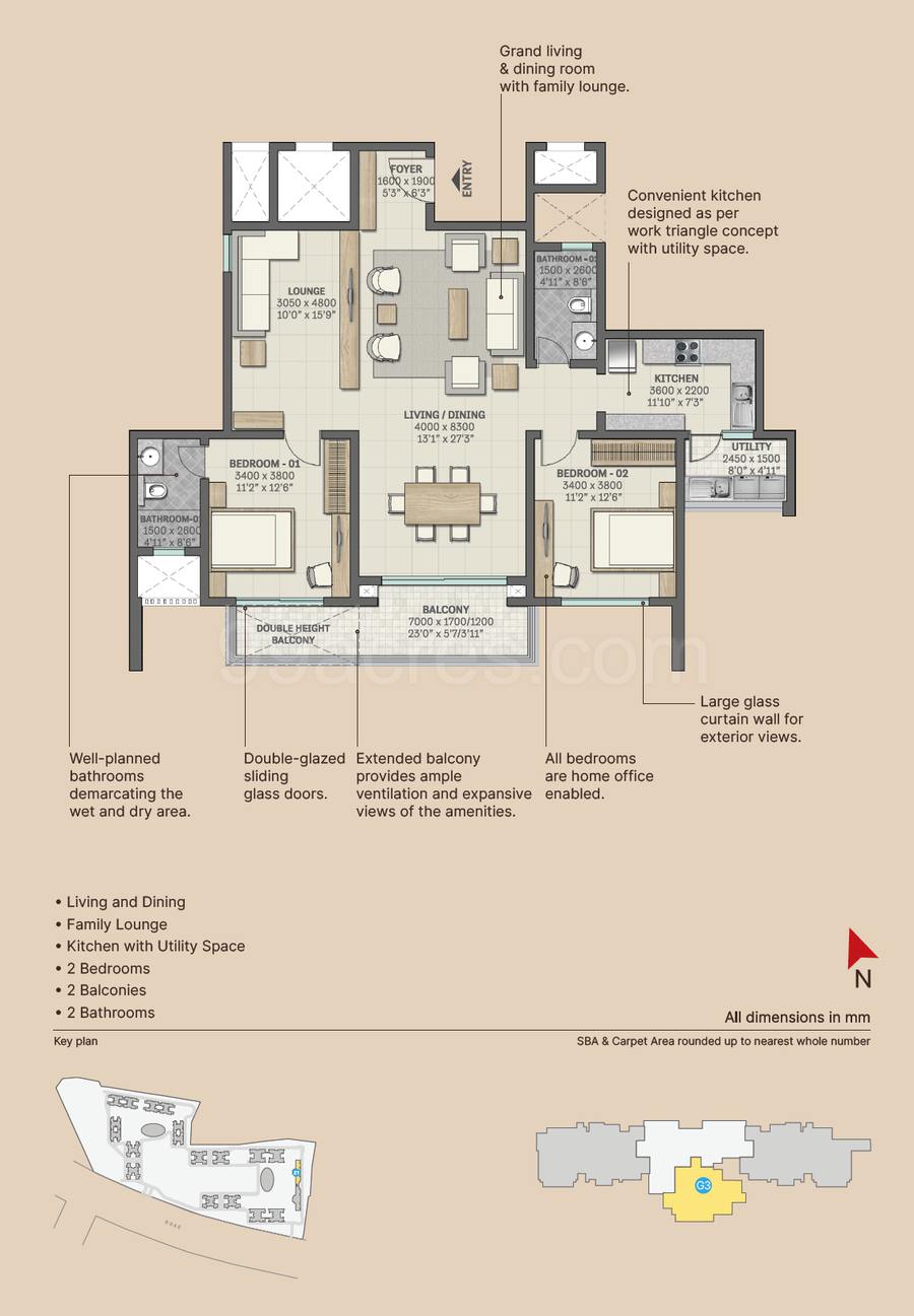 Floor plan, Sobha City
