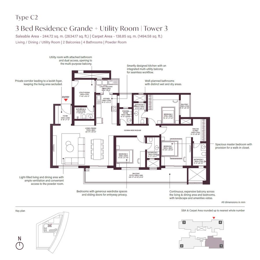 Floor plan, Sobha Crescent