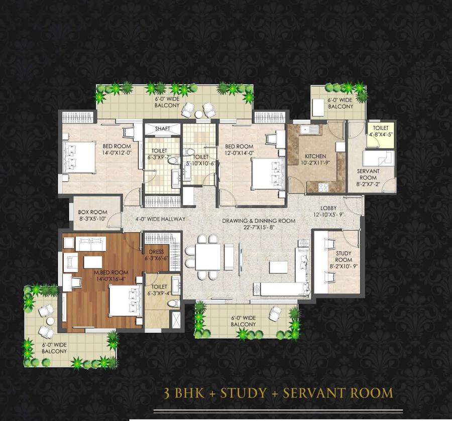 Floor plan, Spaze Privy AT4