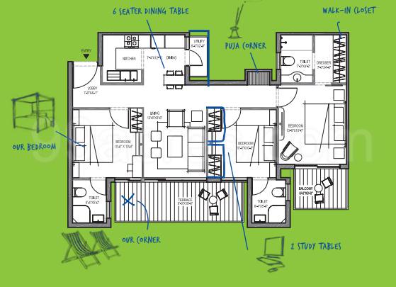 Floor plan, Spire South