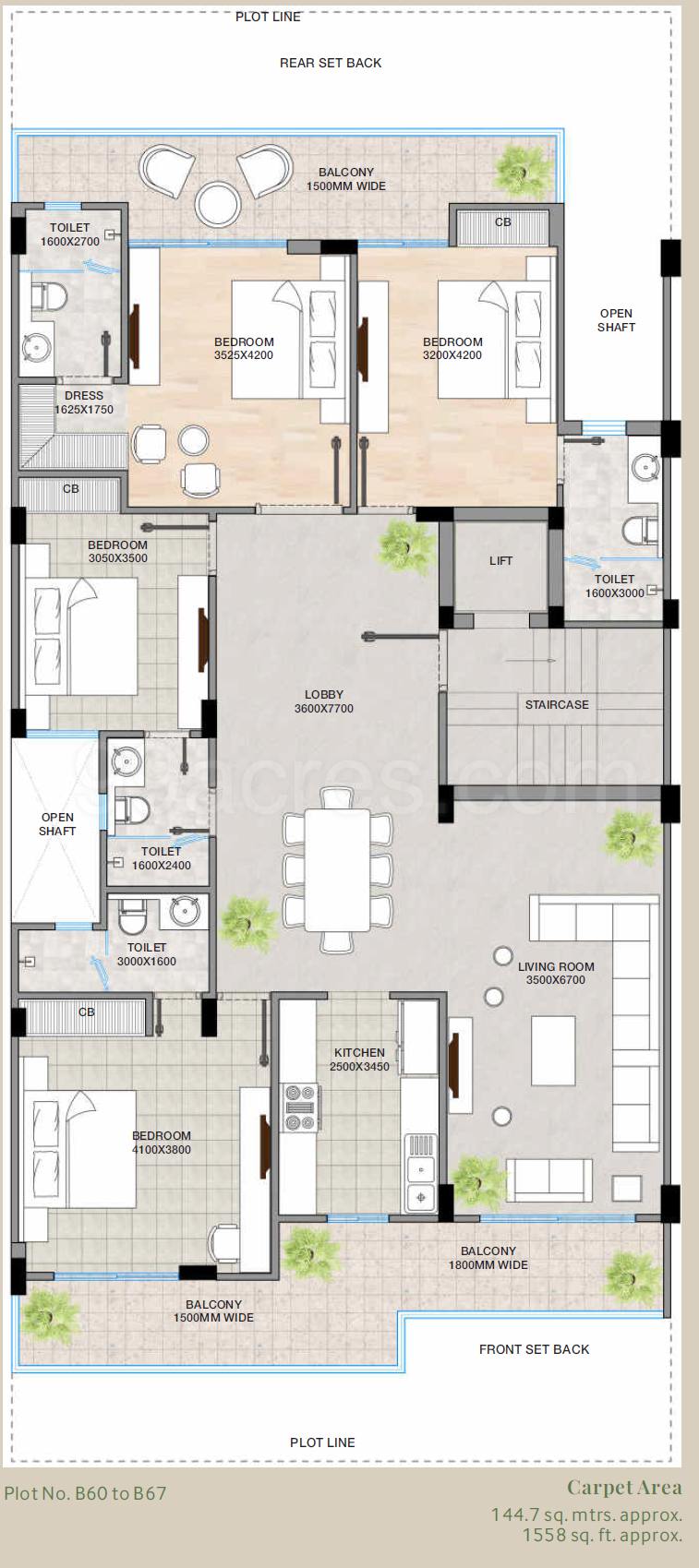 Floor plan, SS Linden Floors