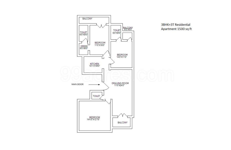 Floor plan, SS The Palladians