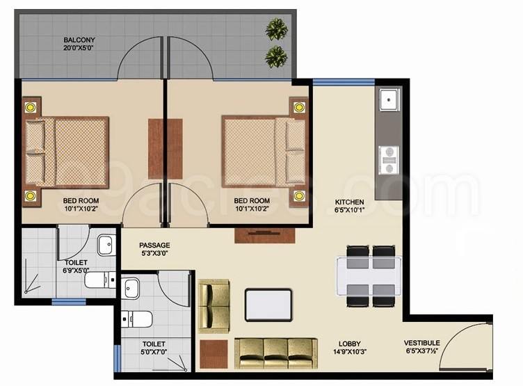 Floor plan, Suncity Avenue 102