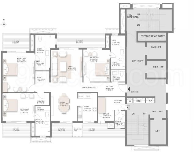 Floor plan, Suncity Platinum Towers