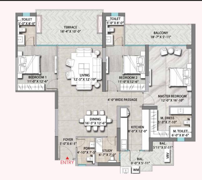 Floor plan, Suncitys Monarch Residences