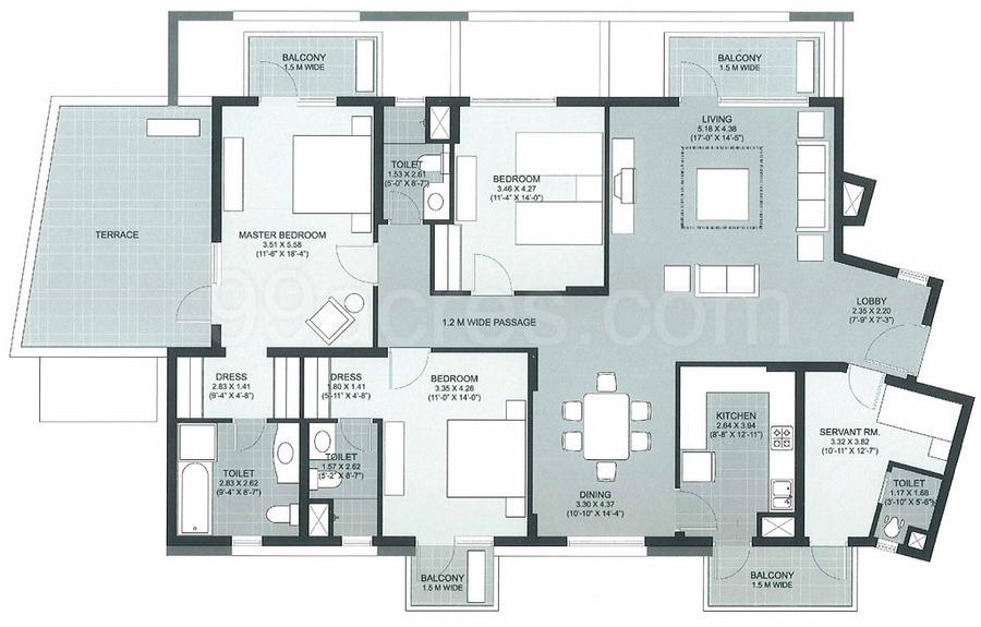 Floor plan, The Close North