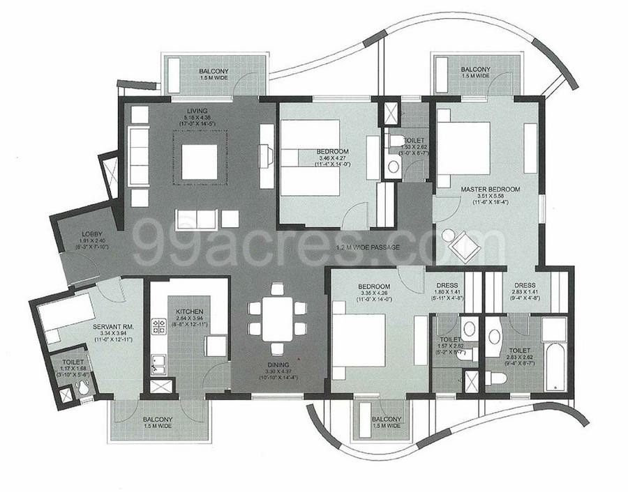 Floor plan, The Close South