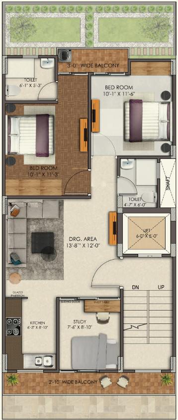 Floor plan, The Rising Palm