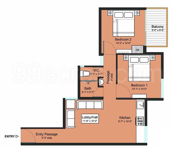 Floor plan, Tulip Lemon