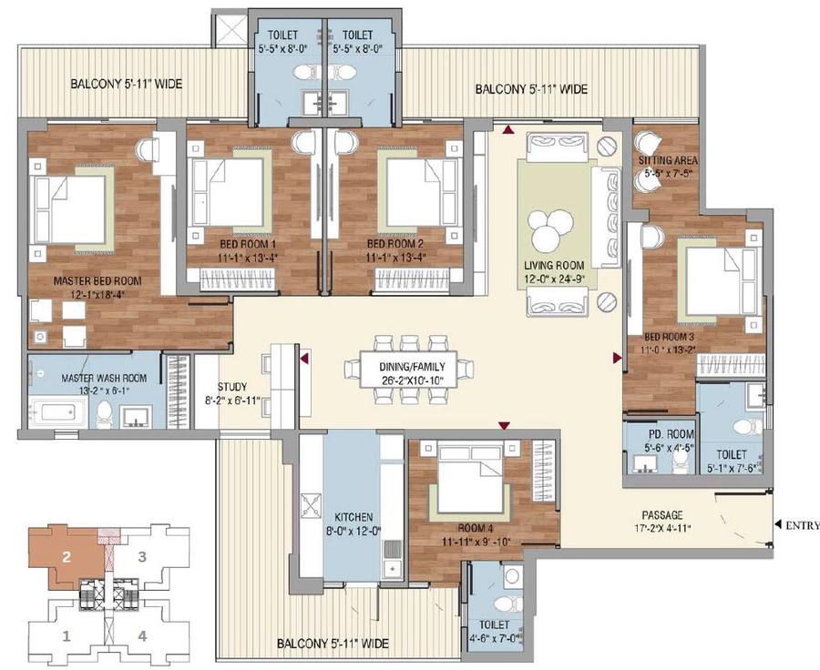 Floor plan, Tulip Melrose
