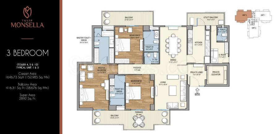 Floor plan, Tulip Monsella