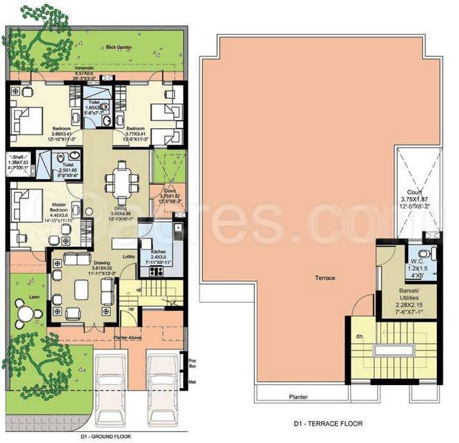 Floor plan, Unitech Aspen Greens