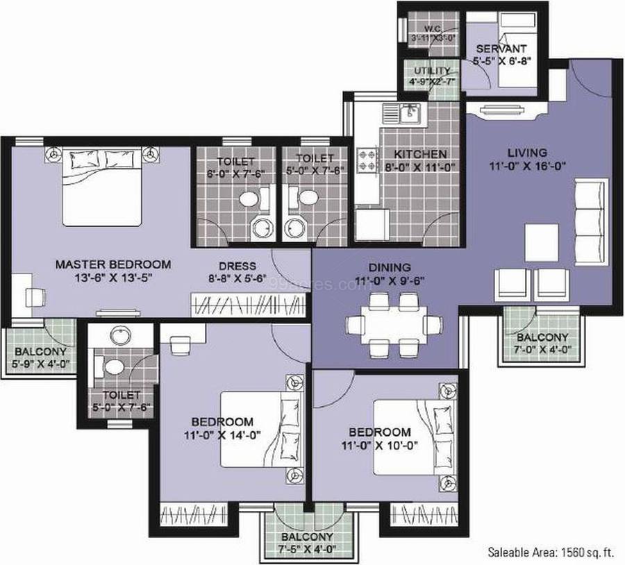 Floor plan, Unitech Vistas