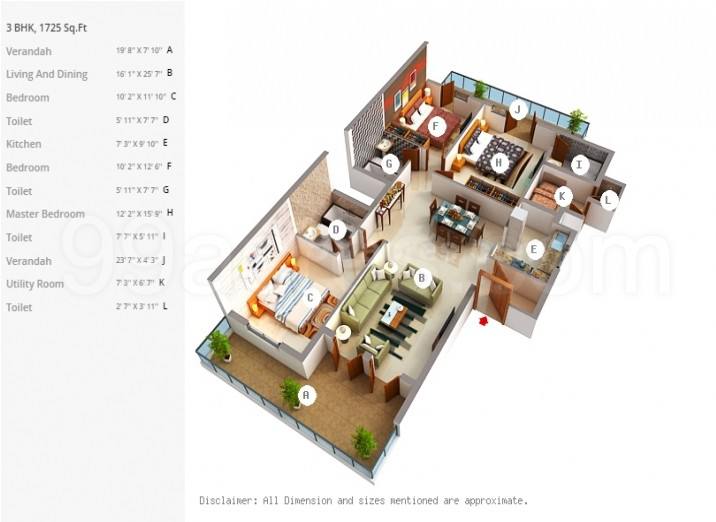 Floor plan, Vatika Independent Floors