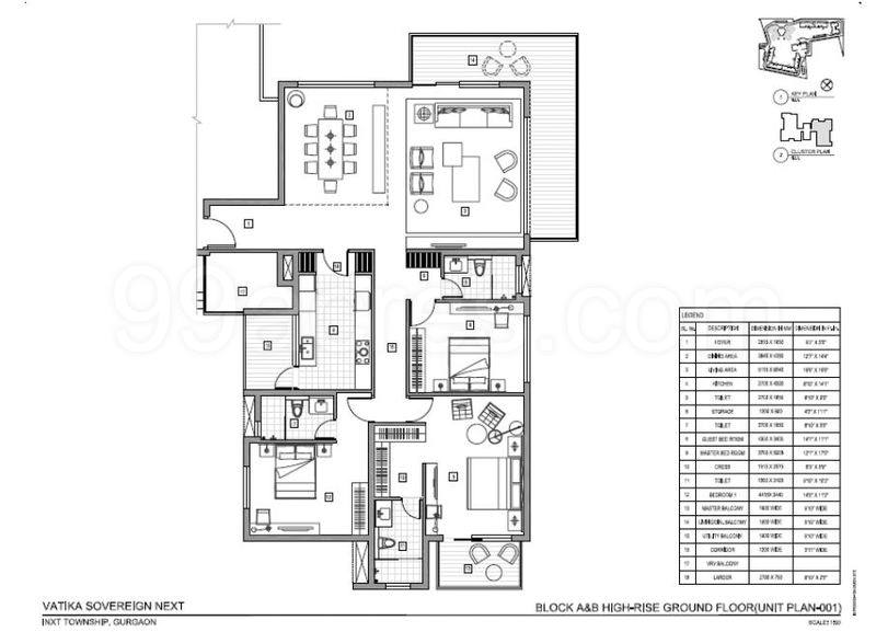 Floor plan, Vatika Sovereign Next