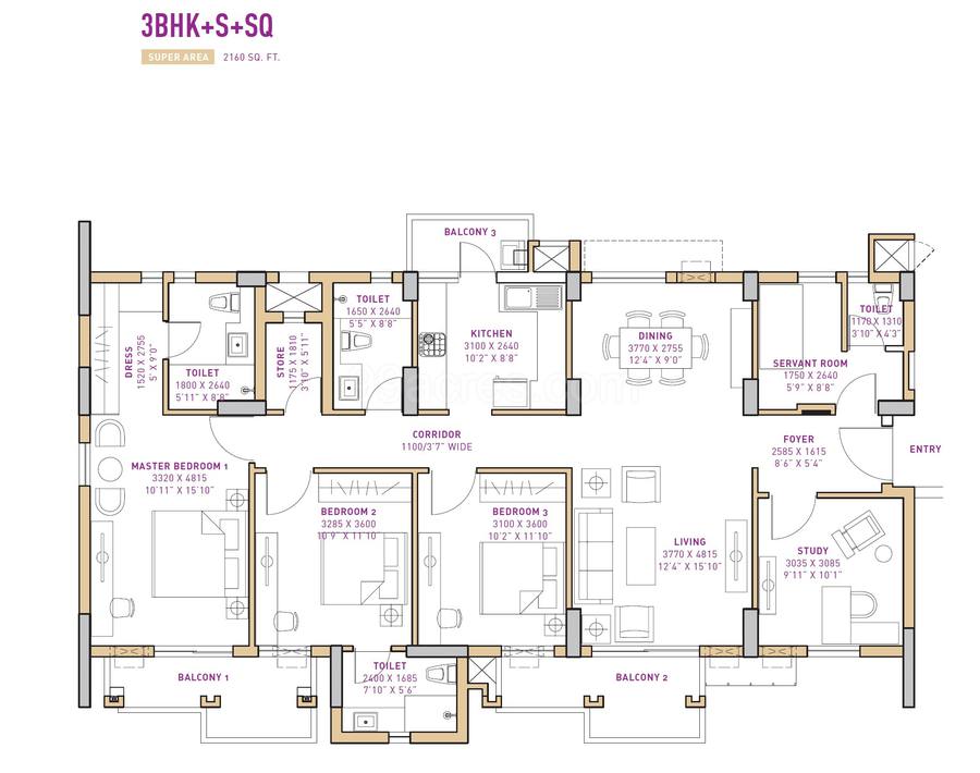 Floor plan, Vatika The Seven Lamps
