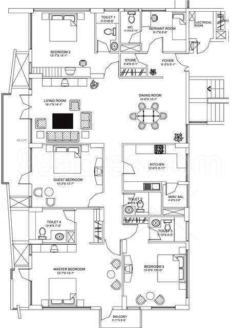 Floor plan, Vatika The Sovereign Apartments
