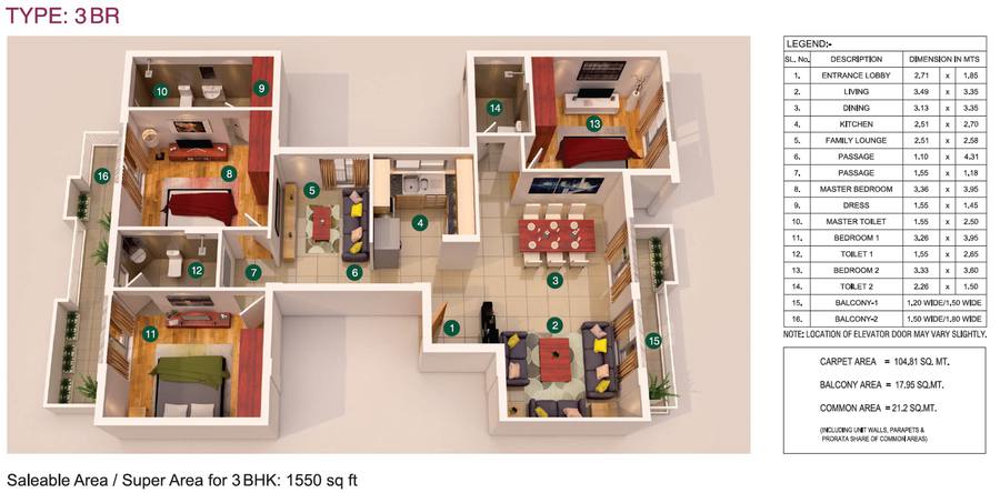 Floor plan, Vatika Xpressions