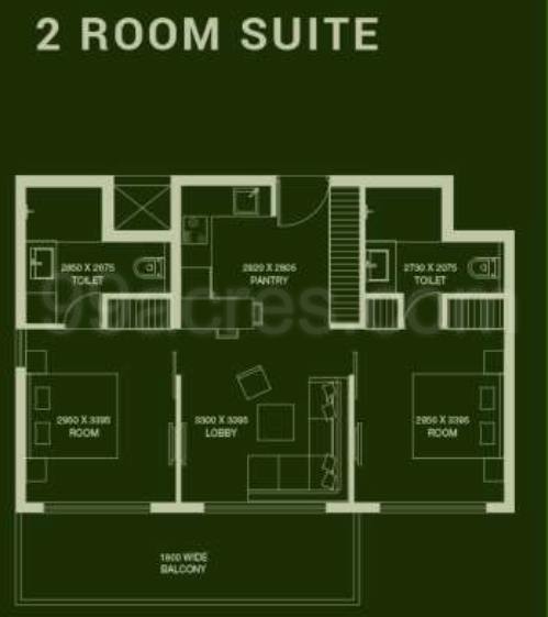 Floor plan, Viridian The Plaza 106