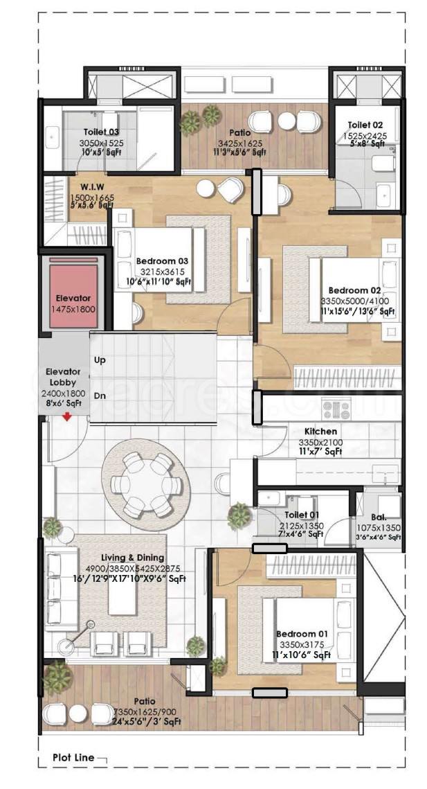 Floor plan, Whiteland Blissville