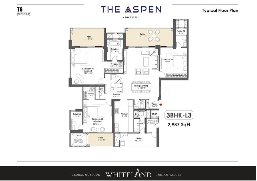 Floor plan, Whiteland The Aspen