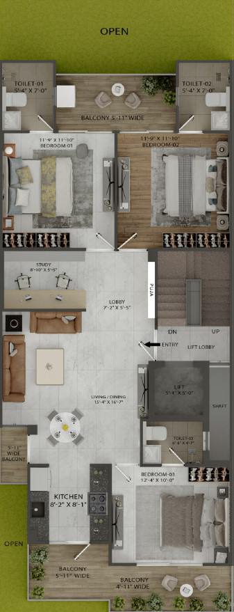 Floor plan, Worldwide The Golden Residences